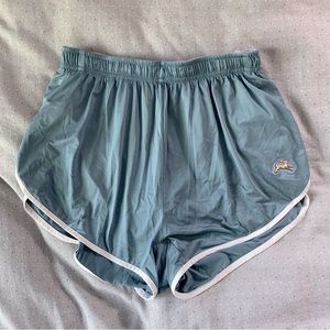 Tracksmith men’s twilight split shorts light blue size medium